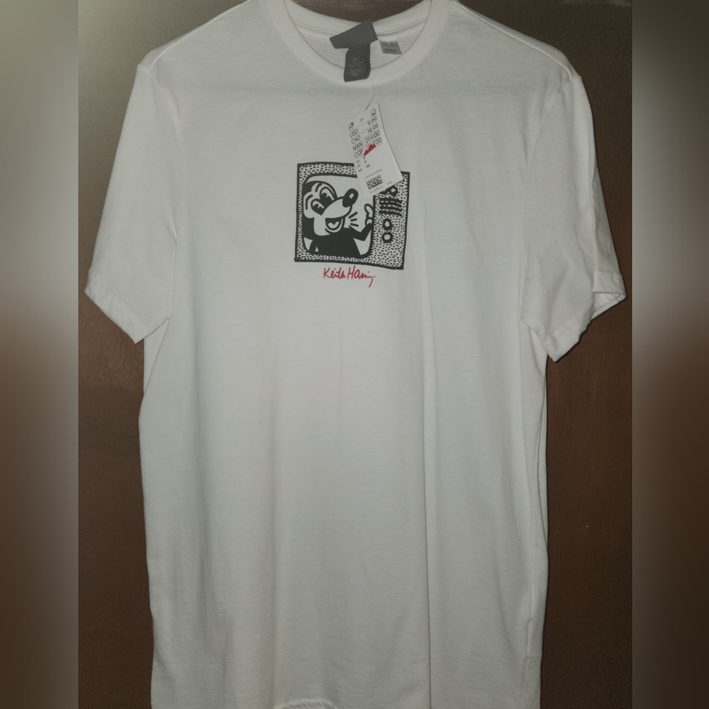 NEW! H&M White Graphic Retro Mickey Mouse T-Shirt